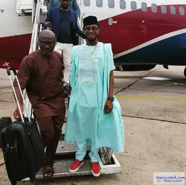 D’banj Stylish In Agbada And Red Sneakers (Photo)